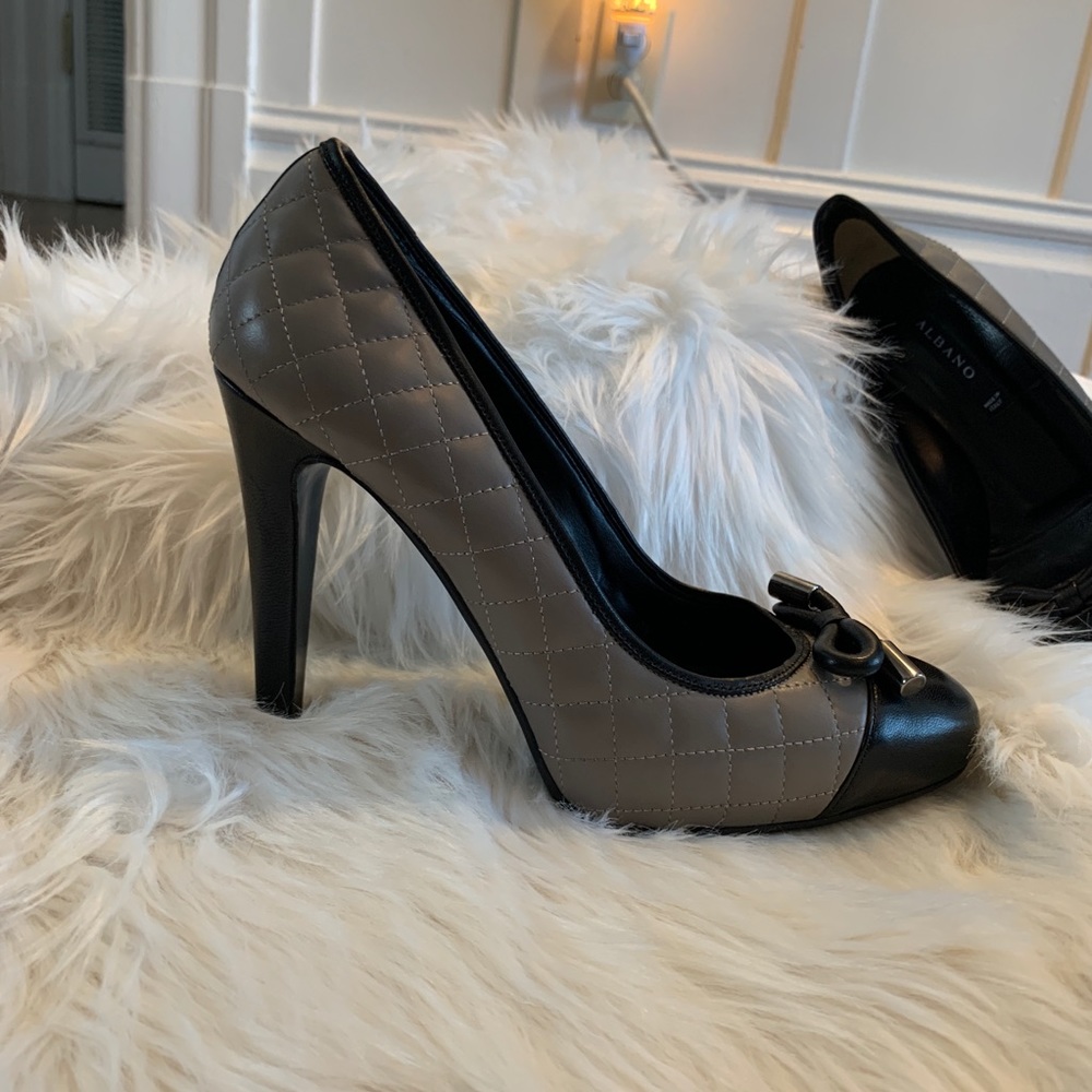 Alfani Grey and Black spectator Heels NWOT